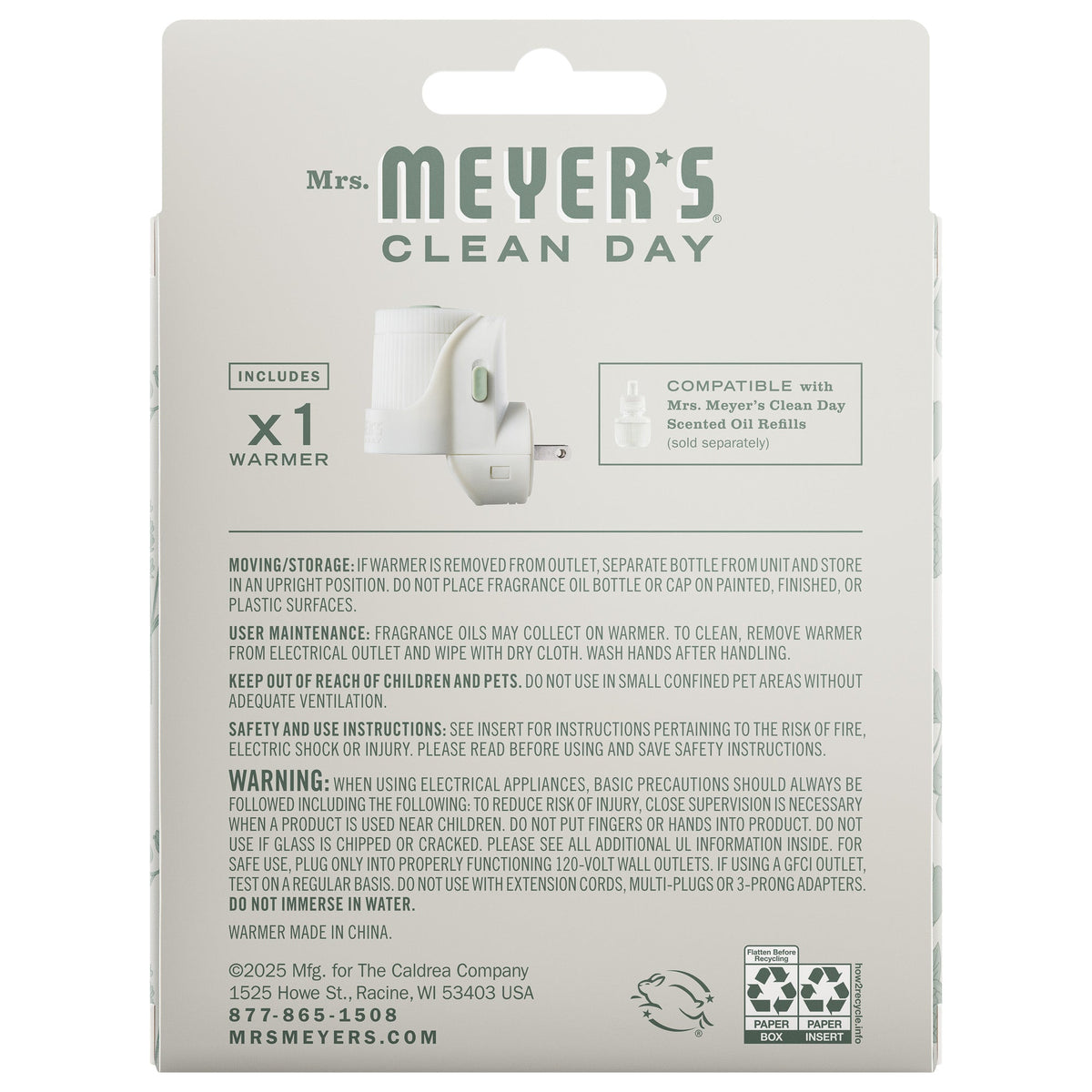 Plug In Oil Warmer - Garden Fresh