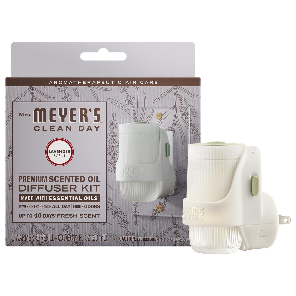 Lavender Plug In Scented Oil Warmer With Refill - Aromatic Home