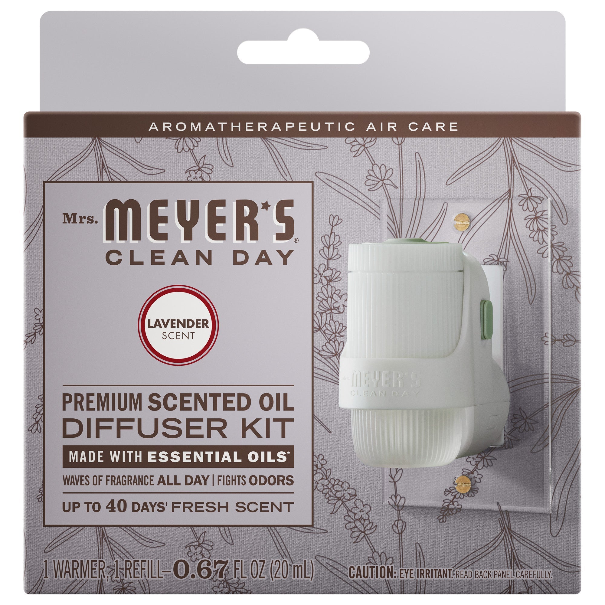 Lavender Plug In Scented Oil Warmer With Refill - Aromatic Home