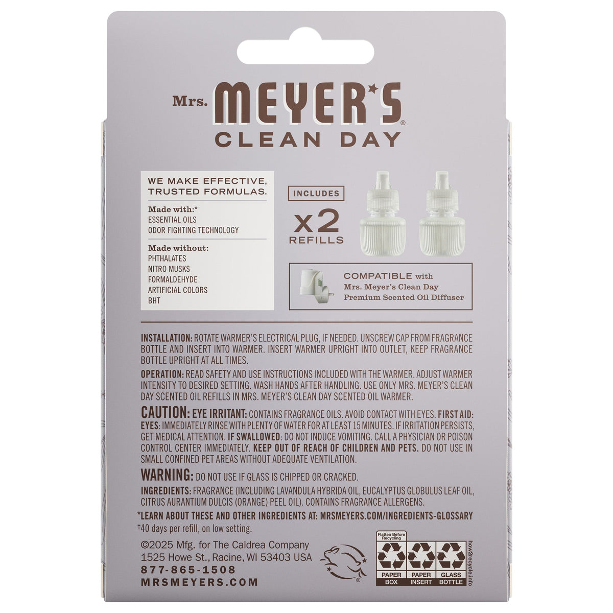 Lavender Plug In Scented Oil Refill, 2-Pack - Aromatic Home