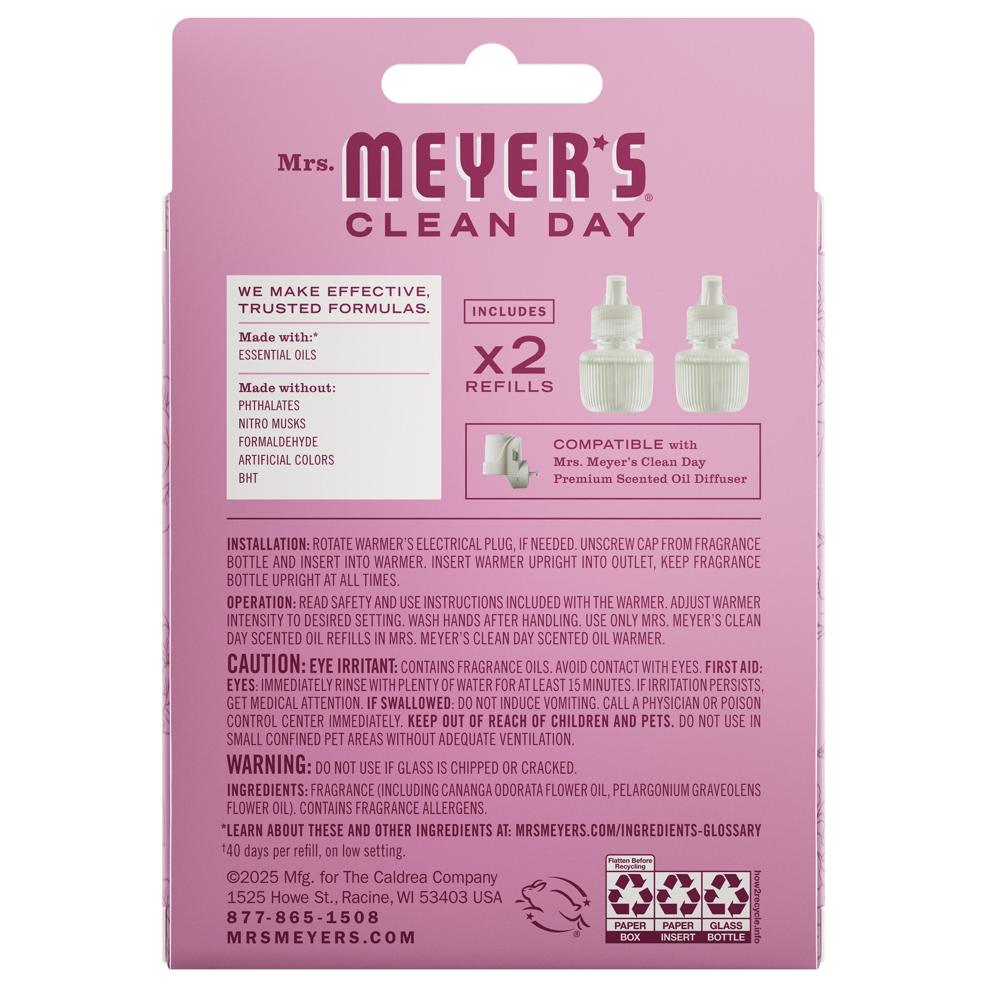 Peony Plug In Scented Oil Refill, 2-Pack - Aromatic Home