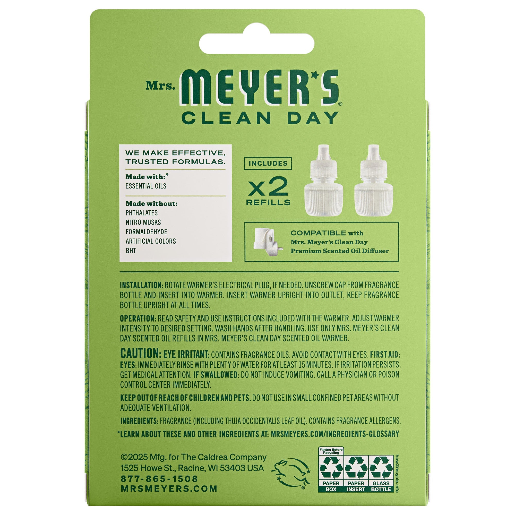 Iowa Pine Plug In Scented Oil Refill, 2-Pack - Aromatic Home