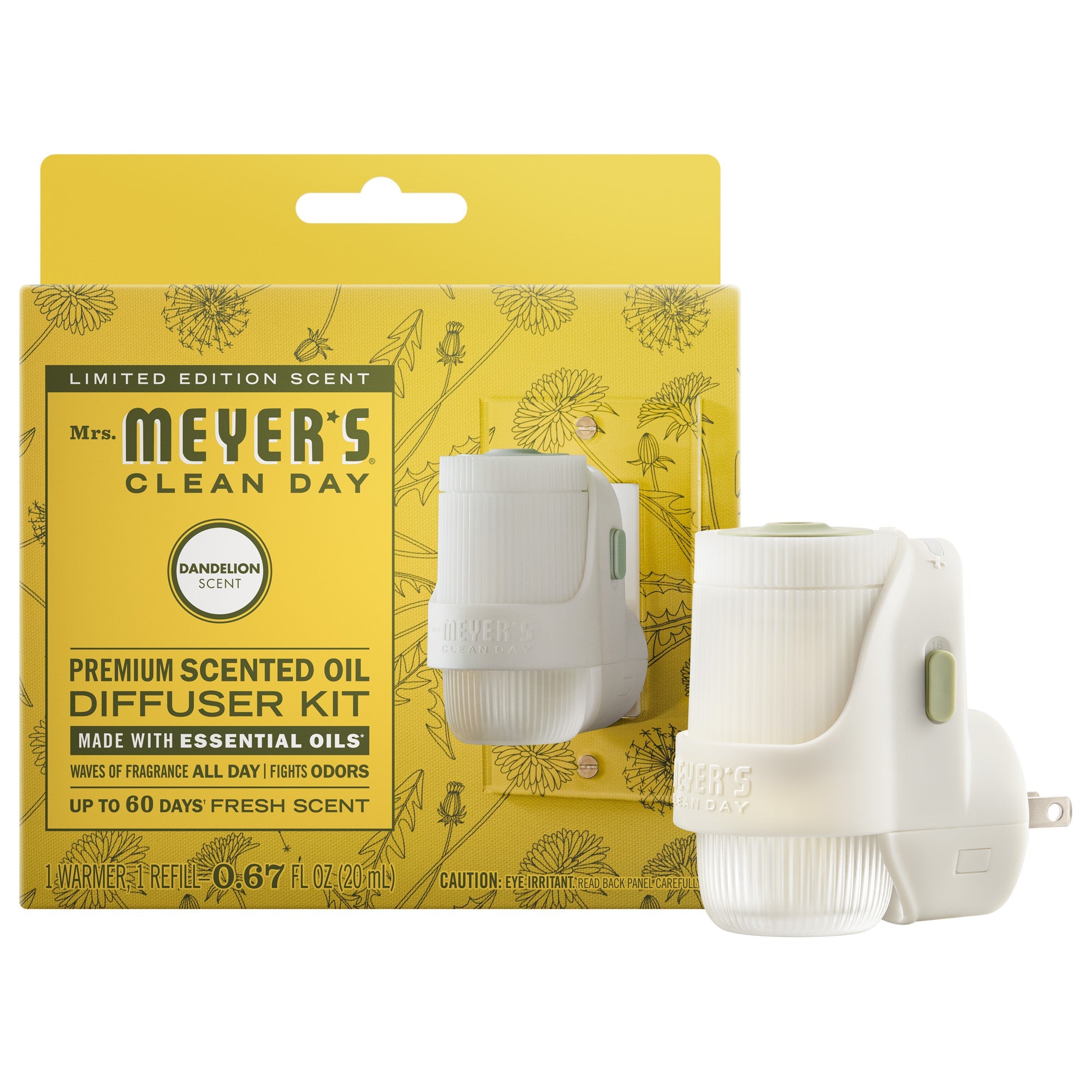 Dandelion Plug In Scented Oil Warmer With Refill - Aromatic Home