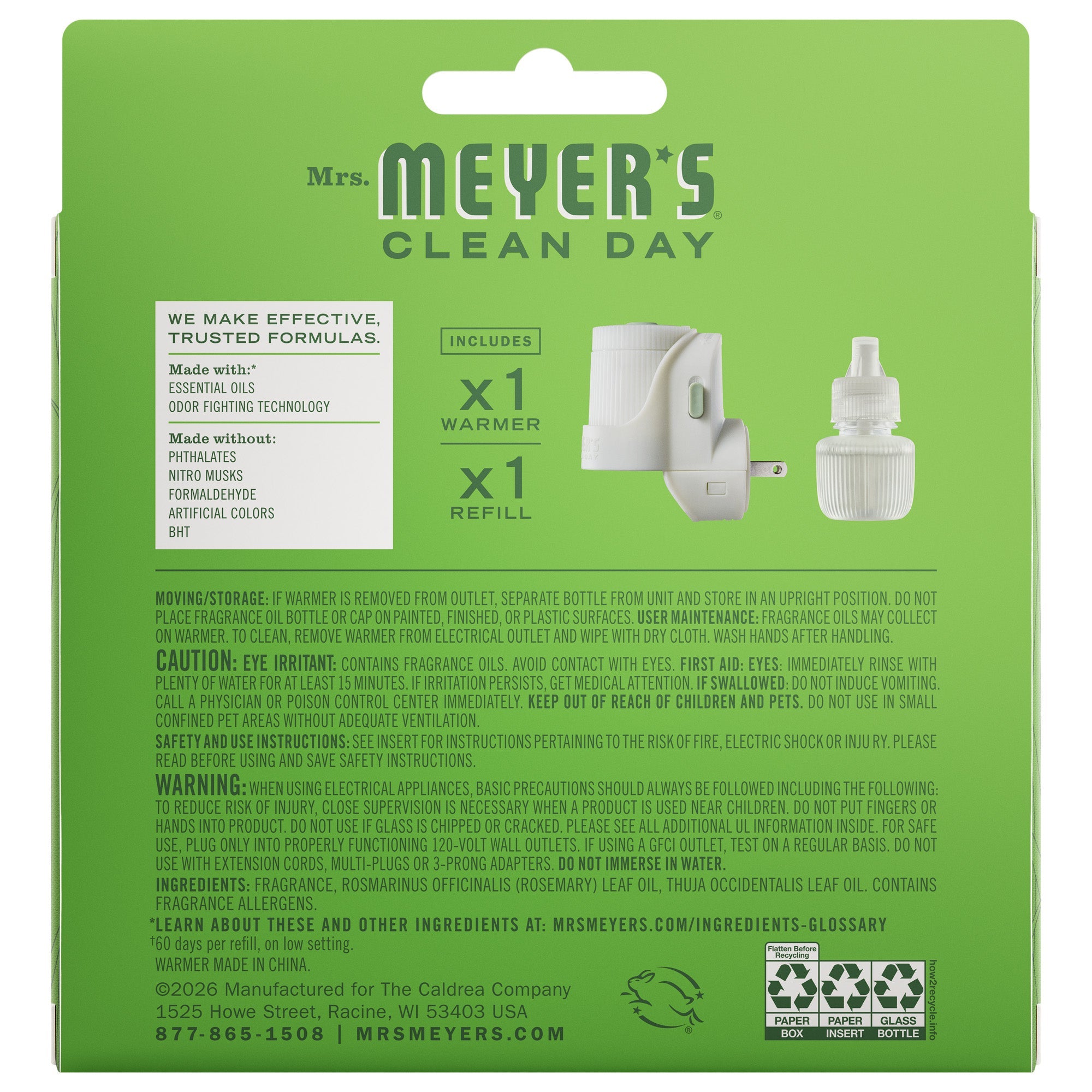 Fresh Cut Grass Plug in Scented Oil Warmer With Refill - Aromatic Home