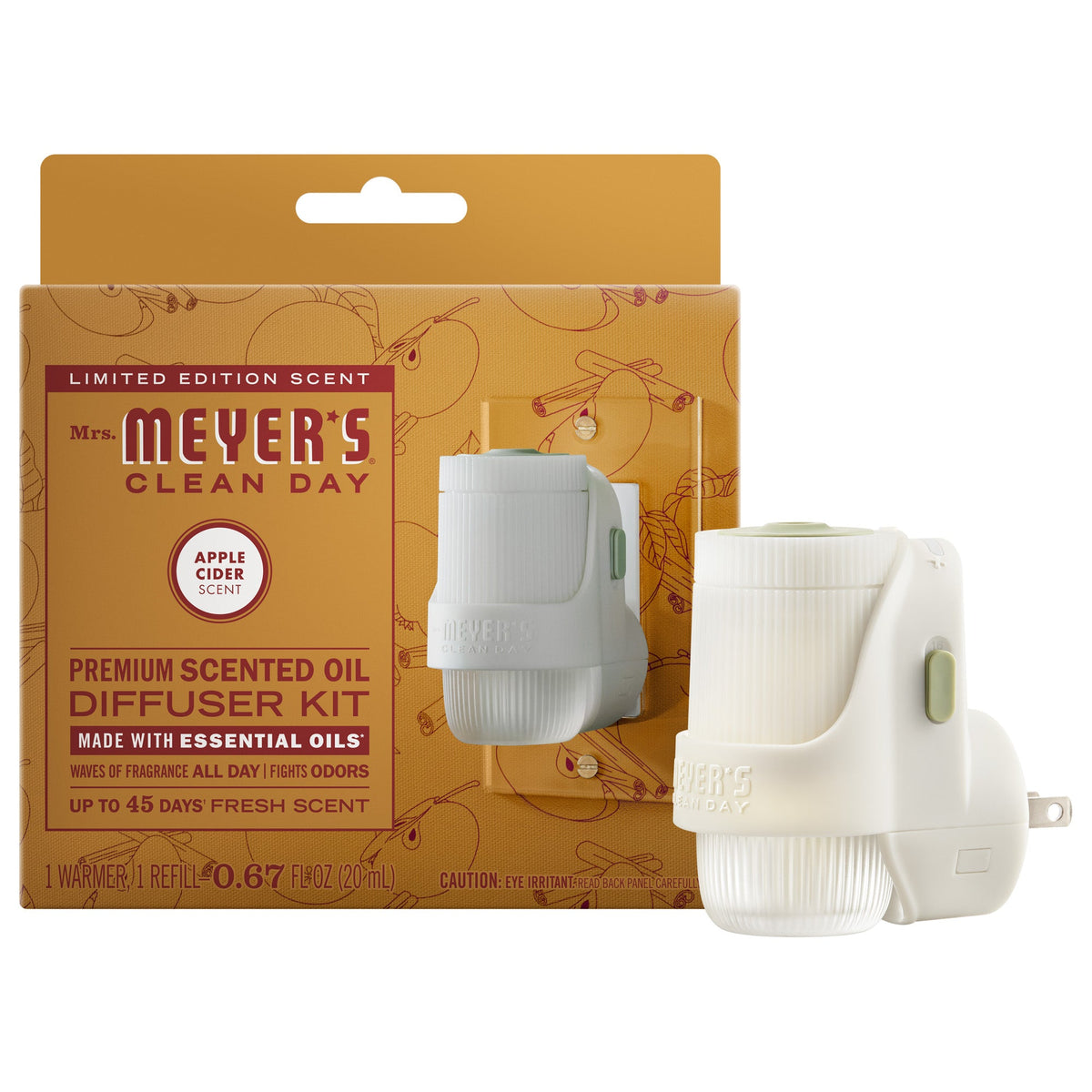 Apple Cider Plug In Scented Warmer With Refill - Garden Fresh