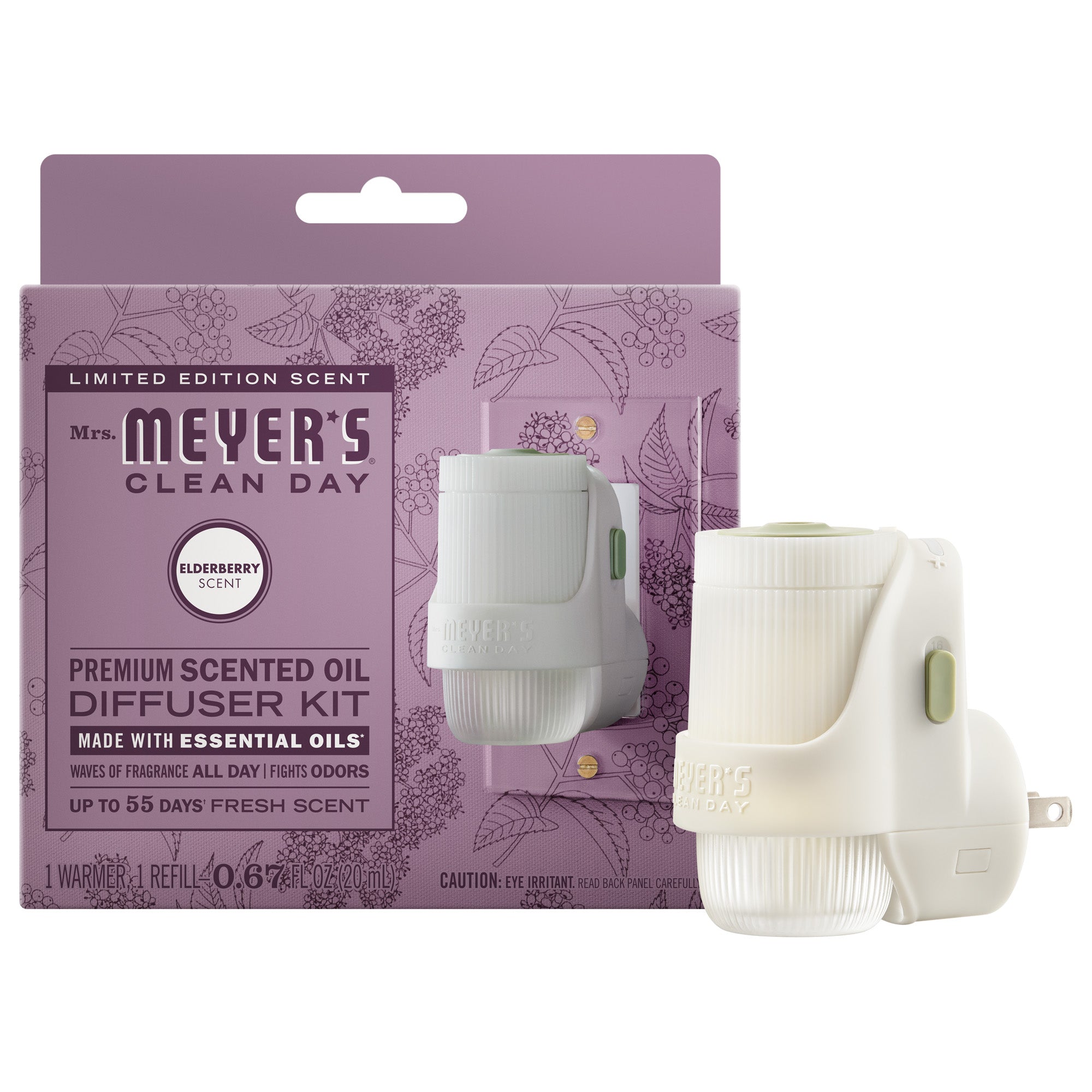 Elderberry Plug In Scented Oil Warmer With Refill - Aromatic Home