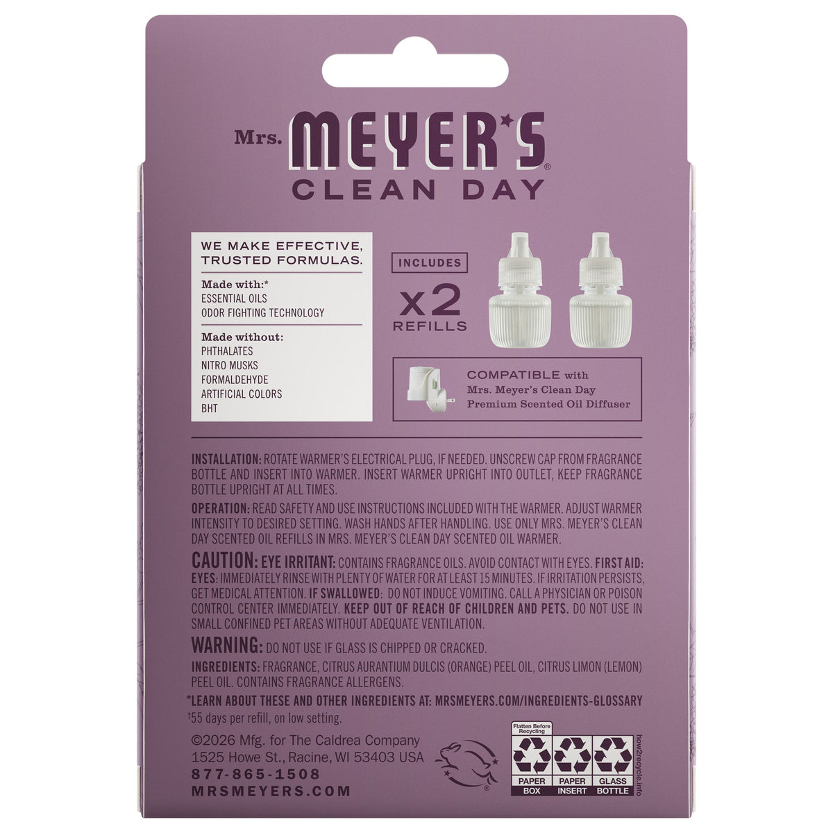 Elderberry Plug In Scented Oil Refill, 2-Pack - Aromatic Home