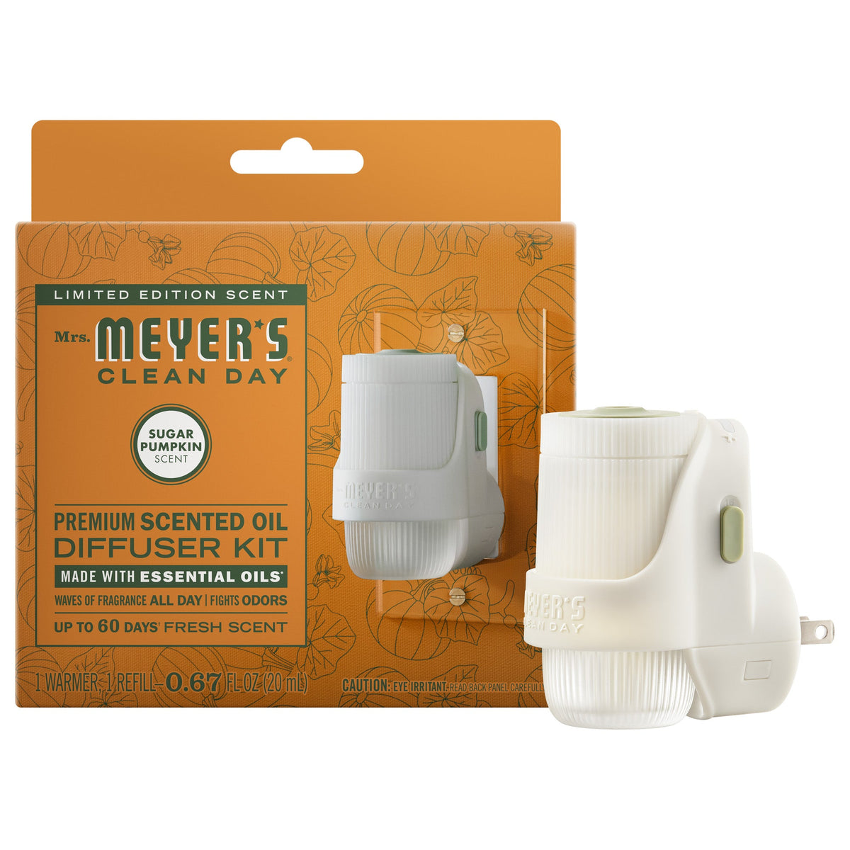 Sugar Pumpkin Plug In Scented Oil Warmer With Refill - Aromatic Home
