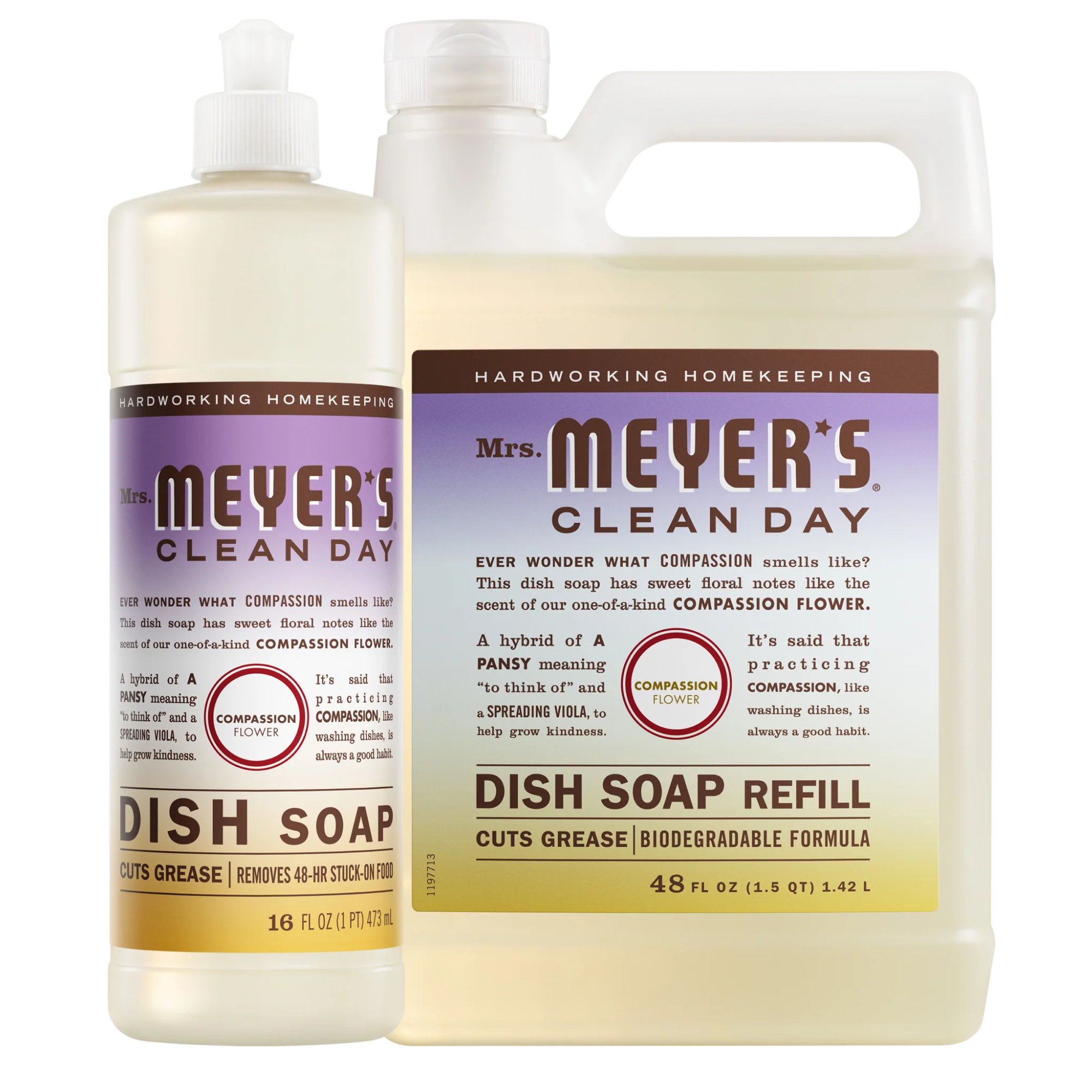 Compassion Flower Dish Soap & Refill Set