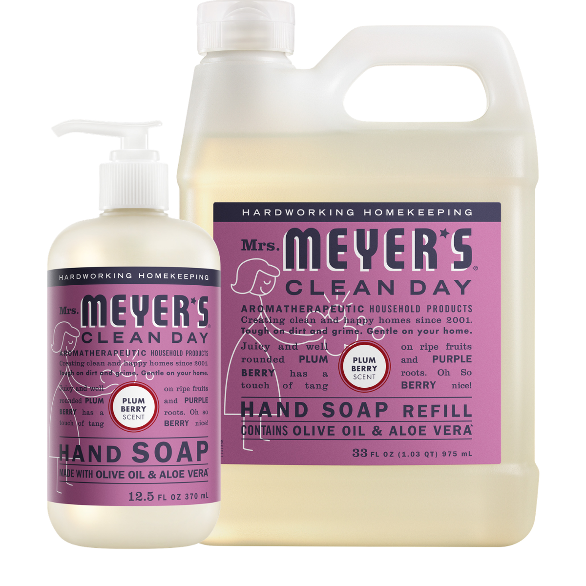 Plum Berry Liquid Hand Soap & Refill Set - Gentle Clean
