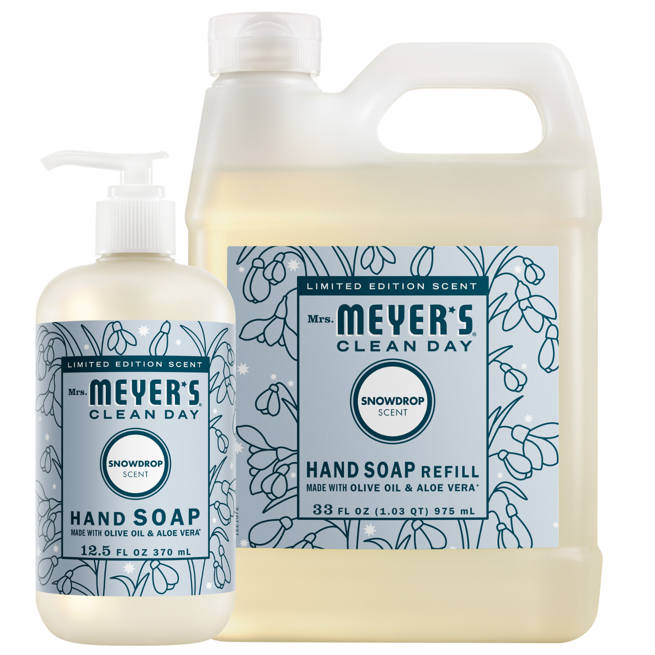 Snowdrop Liquid Hand Soap & Refill Set - Gentle Clean
