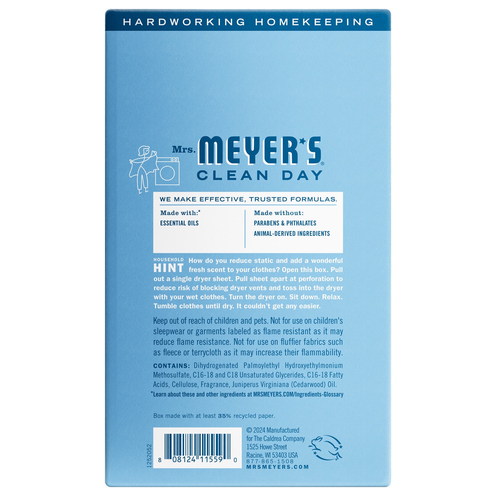 Rain Water Dryer Sheets - Daily Wash